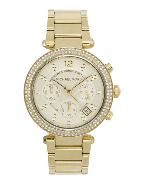 michael kors parker watch gold and silver|michael kors parker chronograph.